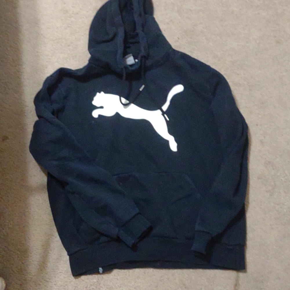 Women's black puma hoodie